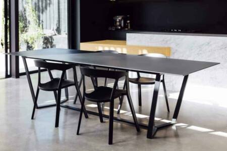 matte black coated table