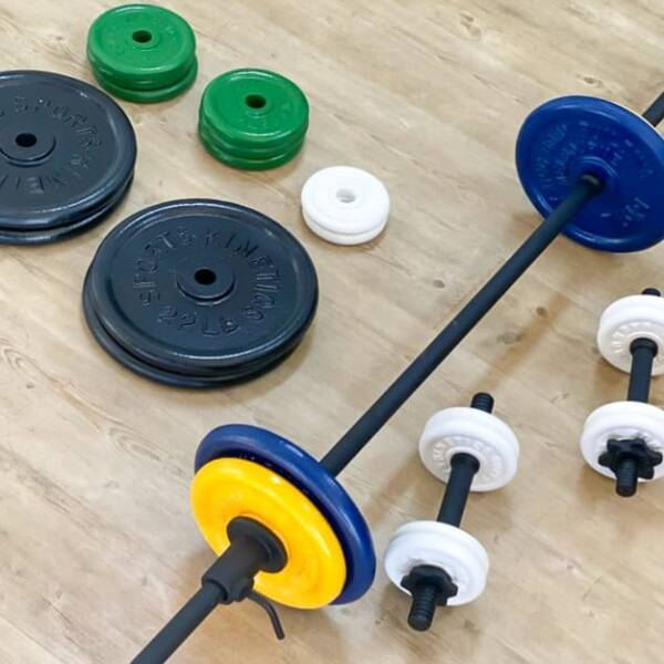 Spray Painted Gym Weights