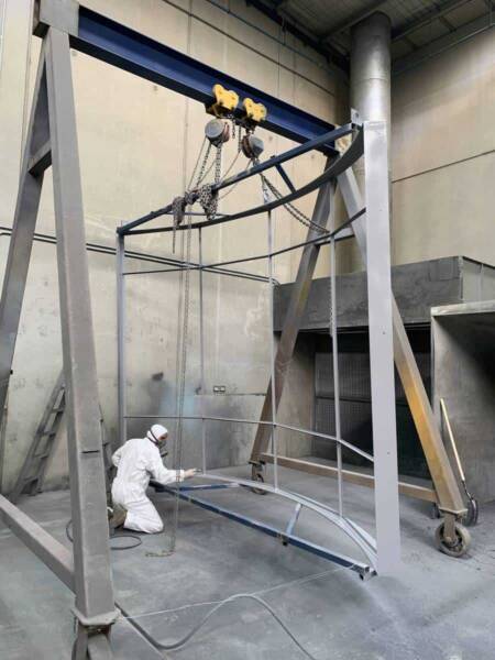 large steel window frame